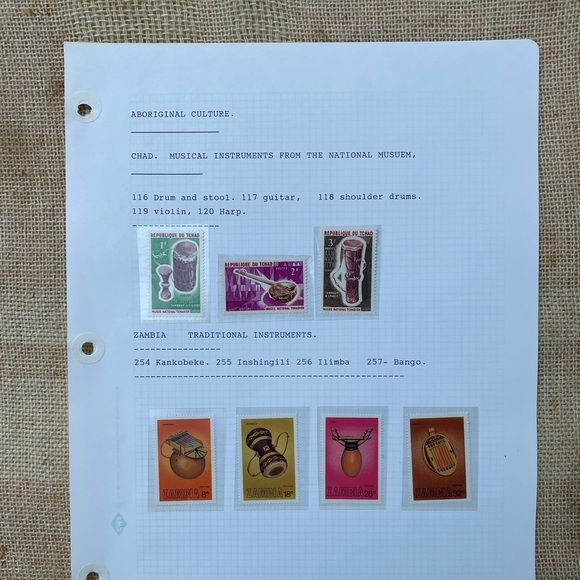 Heritage Postage Stamps on old Album Pages - Picture 2 of 5